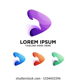 eagle media logo template, media eagle, media player logo
