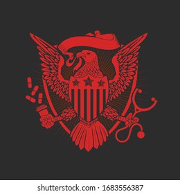 eagle medicine emblem american healthcare symbol