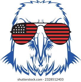 Eagle merica 4th of july american flag t-shirt design