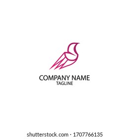 logotipo minimalista de águila. Se puede utilizar para iconos.
