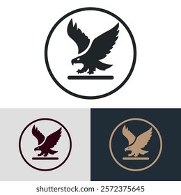 Eagle Minimalist Logo vector illustration