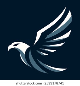 eagle minimalist and simple silhouette vector illustration