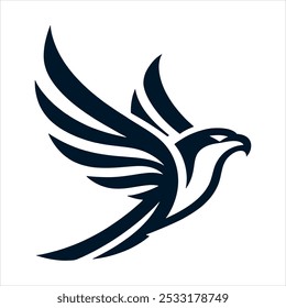 Águila minimalista y simple Ilustración vectorial de silueta