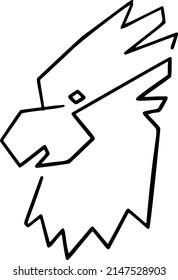 eagle minimalistic vector one line illustration