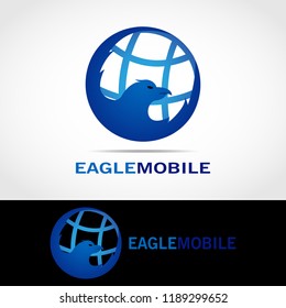 Eagle Mobile Logo :
This is a logo made for business needs in the field of technology such as making applications and can also be used for other businesses.