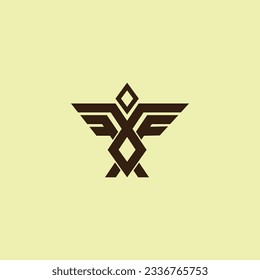 Eagle modern logo design editable template in a vector file 