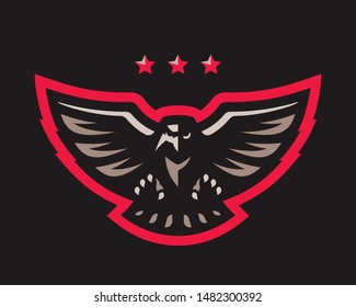  Eagle modern logo. Eagle design emblem template for a sport and eSport team.