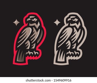  Eagle modern logo. Eagle design emblem template for a sport and eSport team.