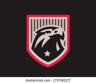 Logo moderno de Águila. Plantilla de emblema de diseño de águila para un equipo deportivo y deportivo.