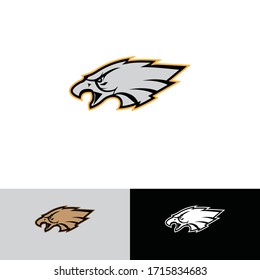 Eagle modern mascot logo design icon template.
