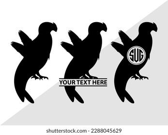 Eagle Monogram Vector Illustration Silhouette svg