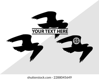 Eagle Monogram Vector Illustration Silhouette svg