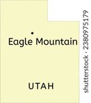 Eagle Mountain city location on Utah state map