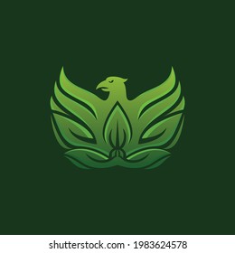 Design des Eagle Natureleaf-Vektorlogos