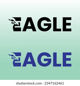 Eagle Negative Space Logo Vector