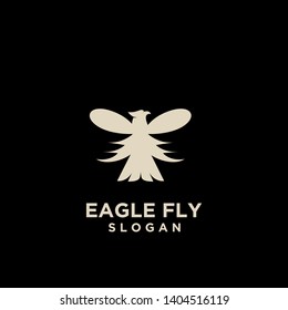 eagle negative space wing gold black logo icon designs vector illustration