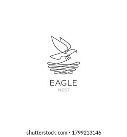 Eagle Nest vector logo design concept