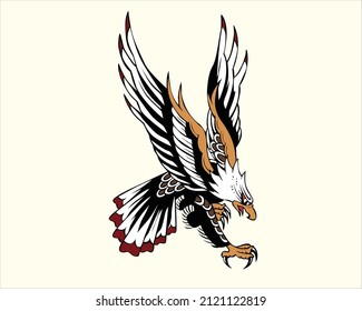 Eagle old school tattoo Illustration
