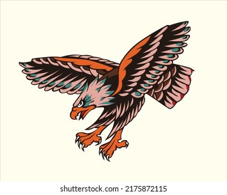 Adler, alte Schule Tattoo Illustration