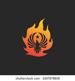 eagle on fire logo