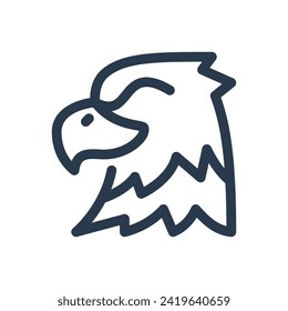 Eagle on the Jungle Vector Icon Illustration