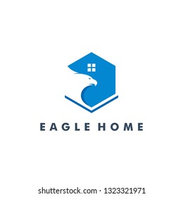 Eagle on the shield logo design icon vector