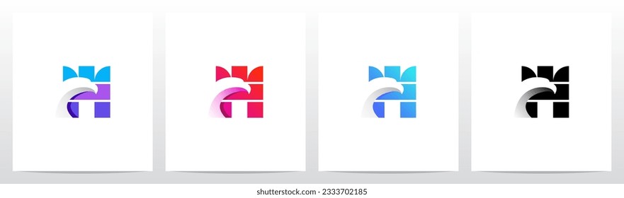 Diseño de logotipo Eagle On Strik Letter M