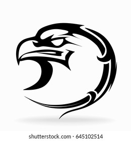 Eagle on a white background, tribal, vector