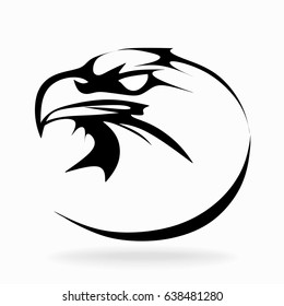Eagle, on a white background. Vector