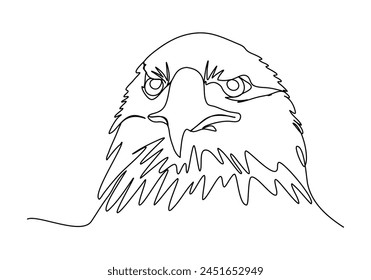 Eagle, one line drawing vector illustration.