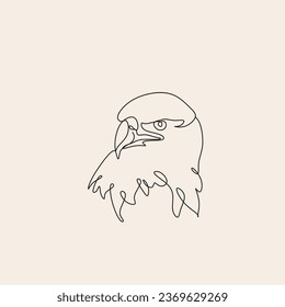 Eagle one line Minimalist. Vector illustration. Continuous one line drawing.