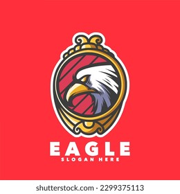 Eagle ornament mascot logo template