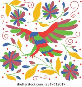 Eagle Otomi Textile Pattern Design