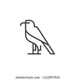 Eagle outline icon. linear style sign for mobile concept and web design. Bird of prey line vector icon. Predatory bird symbol, logo illustration. Pixel perfect vector graphics