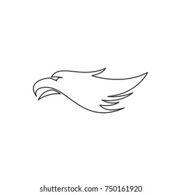 Eagle outline logo icon design concept vector illustration for your brand