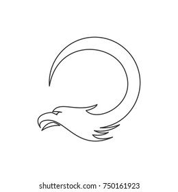 Eagle outline logo icon design concept vector illustration for your brand