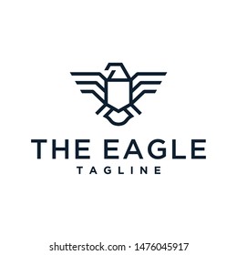 eagle outline vector icon logo design
