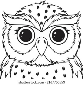 Eagle owl. Birds. Black white hand drawn doodle. Ethnic pattern vector illustration. African, Indian, totem, tribal, design. Sketch for adult anti stress coloring page, tattoo, poster, print, t-shirt