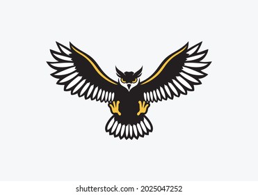 Eagle owl design illustration vector eps format , suitable for your design needs, logo, illustration, animation, etc.