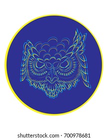 Eagle owl and the menacing look