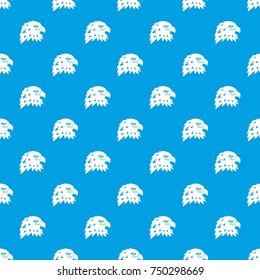 Eagle pattern repeat seamless in blue color for any design. Vector geometric illustration