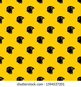 Eagle pattern seamless vector repeat geometric yellow for any design