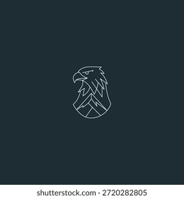 Eagle and peak line art logo representing vision, strength, and ambition.