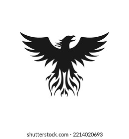 eagle or phoenix design on white background. vector illustration