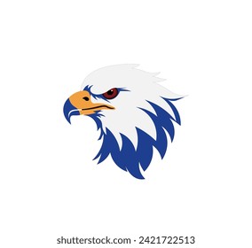 Eagle portrait vector illustration isolated on white background