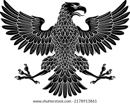 Eagle possibly German, Roman, Russian, American or Byzantine imperial heraldic symbol