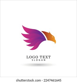 eagle and power Logo. Icon and Symbol Vector Template.