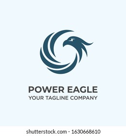 Eagle power strong template logo vector