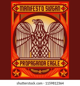 Eagle Propaganda Posters Elements Background Set