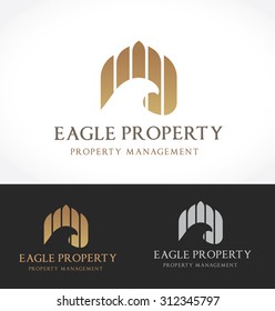 Eagle property real estate logo template